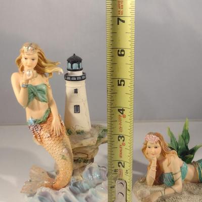 Pair of 'Syrens of the Sea' Mermaid Figurines