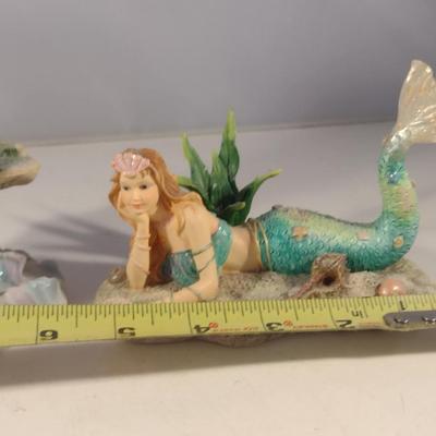 Pair of 'Syrens of the Sea' Mermaid Figurines
