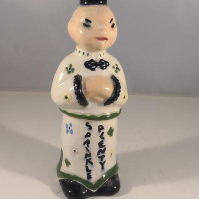 Porcelain China Man Sprinkle Plenty Laundry/Ironing Water Bottle