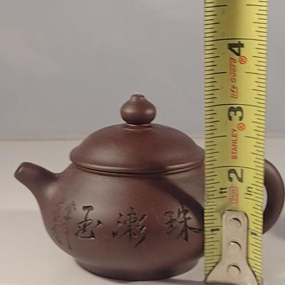 Pair of Small Asian Clay Tea Pots