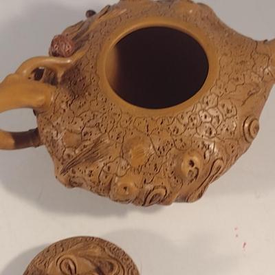 Pair of Small Asian Clay Tea Pots