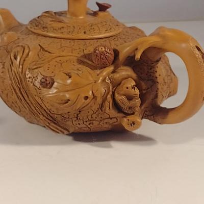 Pair of Small Asian Clay Tea Pots