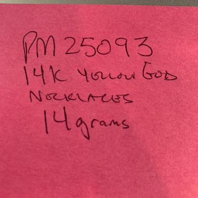 14k Gold Necklace Lot - 14 grams