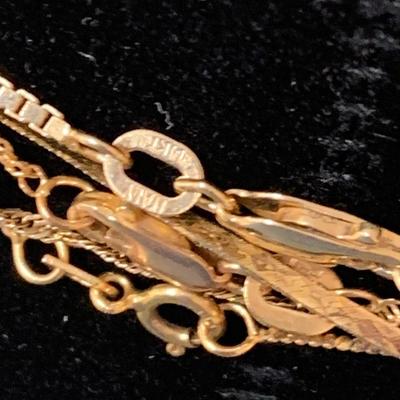 14k Gold Necklace Lot - 14 grams
