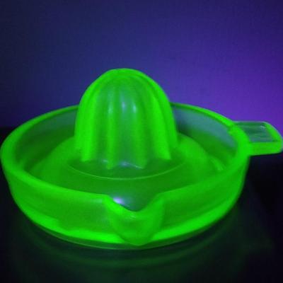 Vintage Fire King Uranium Glass Citrus Juicer
