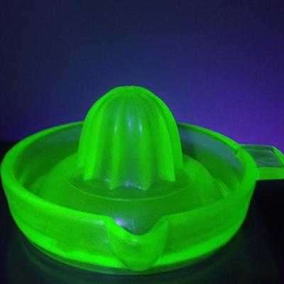Vintage Fire King Uranium Glass Citrus Juicer