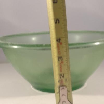 Antique Uranium Glass Mixing Bowl- Approx 9" in Diameter