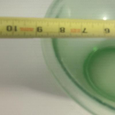 Antique Uranium Glass Mixing Bowl- Approx 9" in Diameter