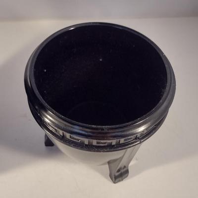 Pair of Black Glass Vases