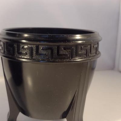 Pair of Black Glass Vases