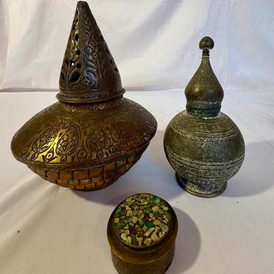 Collection of Metal Decorative Vessels (DR-ES)