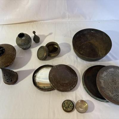 Collection of Metal Decorative Vessels (DR-ES)