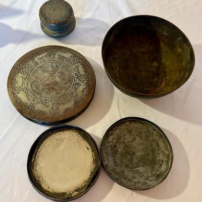 Collection of Metal Decorative Vessels (DR-ES)