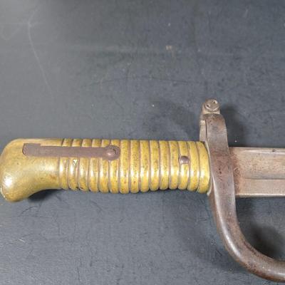 LOT 281: Antique French Model 1866 CHASSEPOT YATAGHAN Sword Bayonet