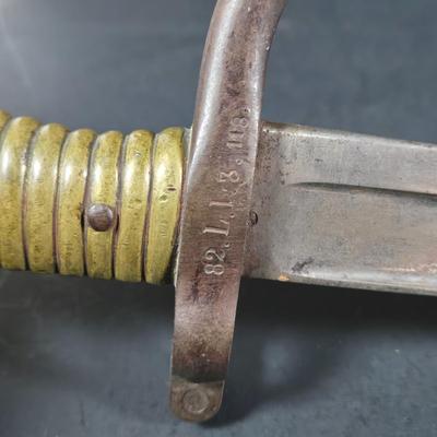 LOT 281: Antique French Model 1866 CHASSEPOT YATAGHAN Sword Bayonet