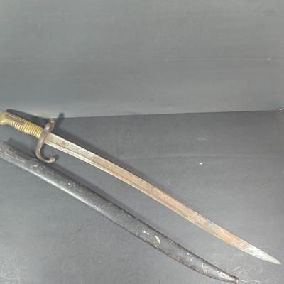 LOT 281: Antique French Model 1866 CHASSEPOT YATAGHAN Sword Bayonet