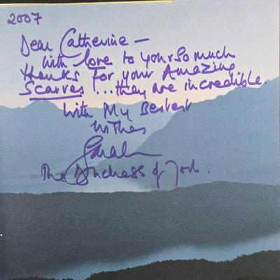 LOT 282: : "MOMENTS" Signed Book By Sarah the Duchess of York, 40TH Anniversary China, Antique Glass Pin Stamp Tray, Large...