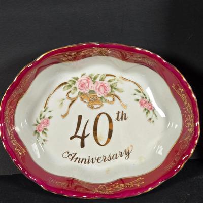 LOT 282: : "MOMENTS" Signed Book By Sarah the Duchess of York, 40TH Anniversary China, Antique Glass Pin Stamp Tray, Large...