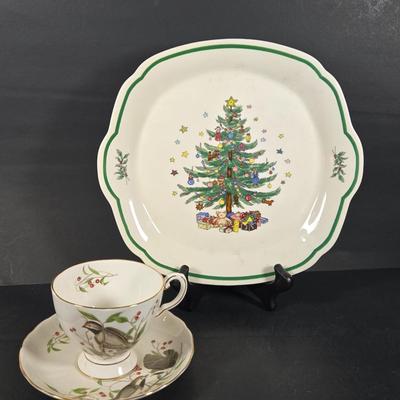 LOT 283: Christmas Lot With SNOW BABIES, MIKASA Platter, and More