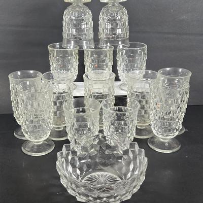 LOT 286: Fostoria Indiana Glass Company Cube Cubist Glass Collection