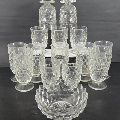 LOT 286: Fostoria Indiana Glass Company Cube Cubist Glass Collection