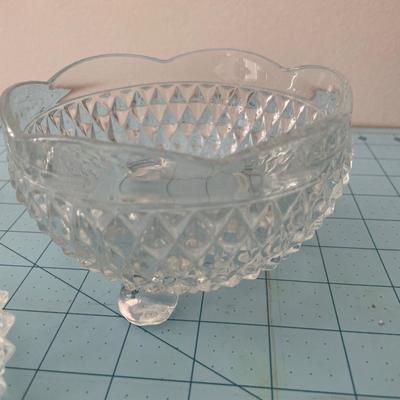 3 diamond cut bowls