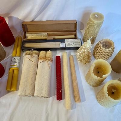 Lot of Beeswax Candles (DR-ES)