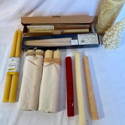 Lot of Beeswax Candles (DR-ES)