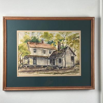 Signed Original Framed Painting, 1954