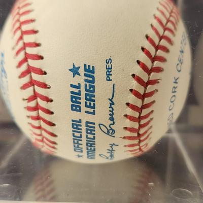 Bob Feller Signed Baseball In Collectors Case