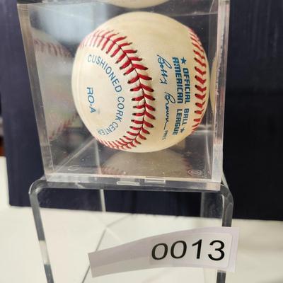 Whitey Ford Signed Baseball In Collectors Case