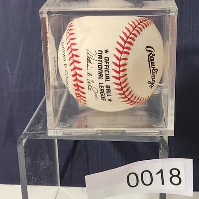 Red Schoendienst Signed Baseball In Collectors Case
