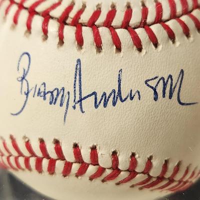 Brady Anderson Signed Baseball In Collectors Case