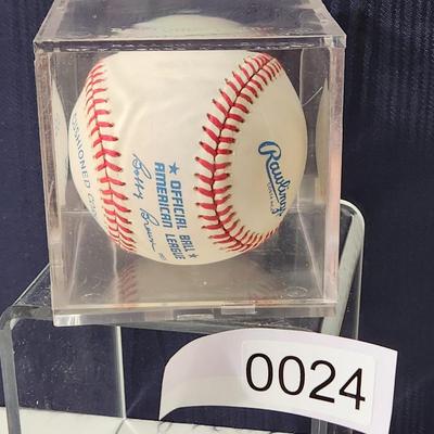 Brady Anderson Signed Baseball In Collectors Case