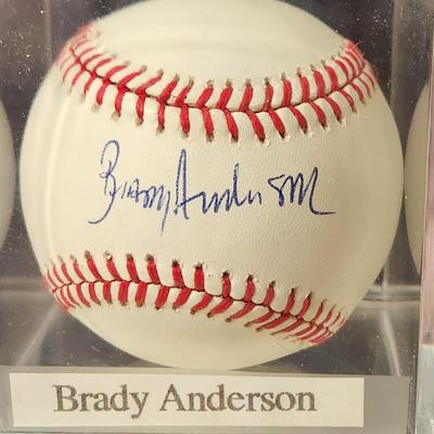 Brady Anderson Signed Baseball In Collectors Case