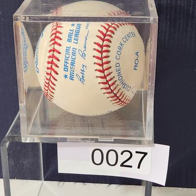 20 game Winners 1971 Palmer McNally Cuellar Dobson Signed Baseball In Collectors Case