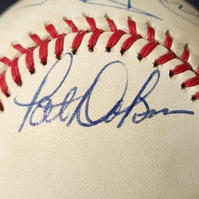 20 game Winners 1971 Palmer McNally Cuellar Dobson Signed Baseball In Collectors Case