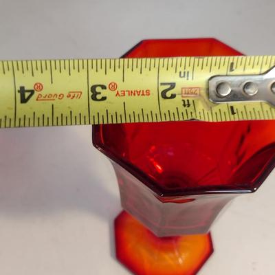 Juice/Wine Glasses- 12 Pieces- Ruby Octagonal by Independence Glass