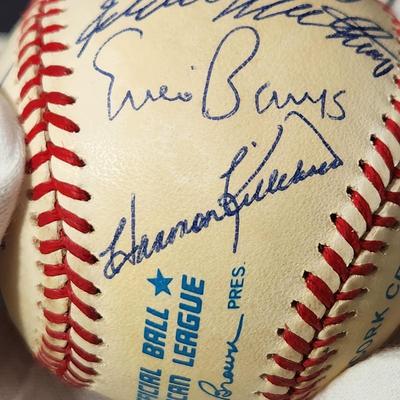 500 Home Run Club Mays Williams Mantle Jackson McCovy Banks Killabrew Robinson Signed Autograph Baseball In Collectors Case