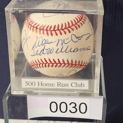 500 Home Run Club Mays Williams Mantle Jackson McCovy Banks Killabrew Robinson Signed Autograph Baseball In Collectors Case