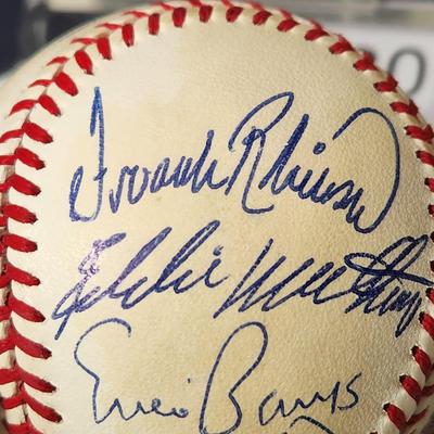 500 Home Run Club Mays Williams Mantle Jackson McCovy Banks Killabrew Robinson Signed Autograph Baseball In Collectors Case