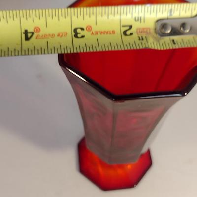 Iced Tea Glasses- 12 Pieces- Ruby Octagonal by Independence Glass