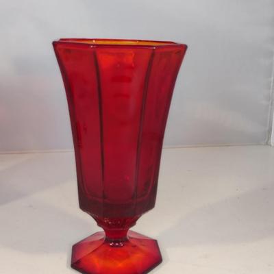 Iced Tea Glasses- 12 Pieces- Ruby Octagonal by Independence Glass