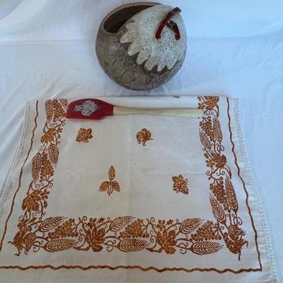 Pottery Chicken Utensil Holder & More (DR-ES)