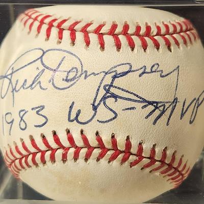 Rick Dempsey 1983 Signed Official World Series Ball Baseball In Collectors Case