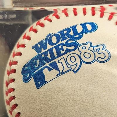 Rick Dempsey 1983 Signed Official World Series Ball Baseball In Collectors Case