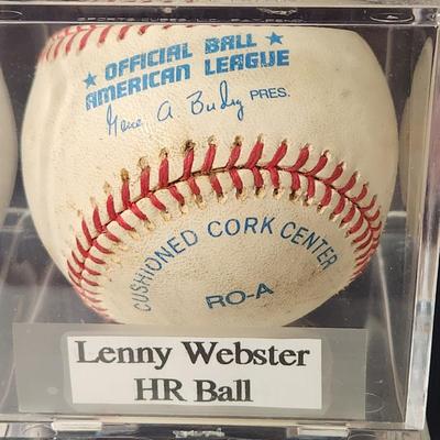 Lenny Webster Home Run Baseball In Collectors Case