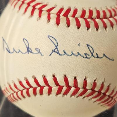 Duke Snider Signed Baseball In Collectors Case
