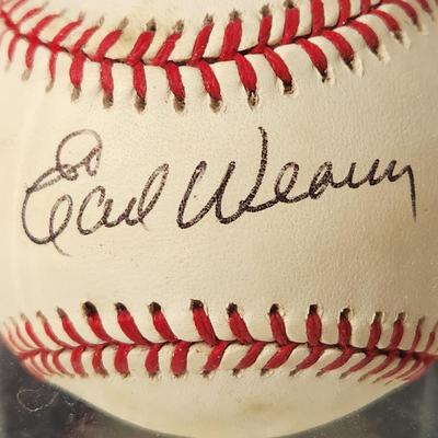 Earl Weaver Baltimore Orioles Signed Baseball In Collectors Case