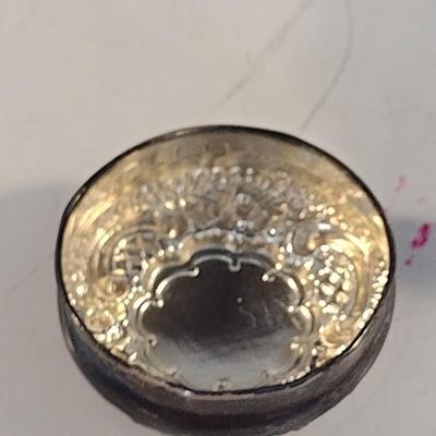 Vintage J.G.&S. Ink Well with Sterling Silver Collar and Lid